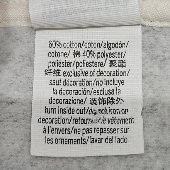 PINK Victoria's Secret hooded cropped sweatshirt Women's Size Small gray - Picture 3 of 8